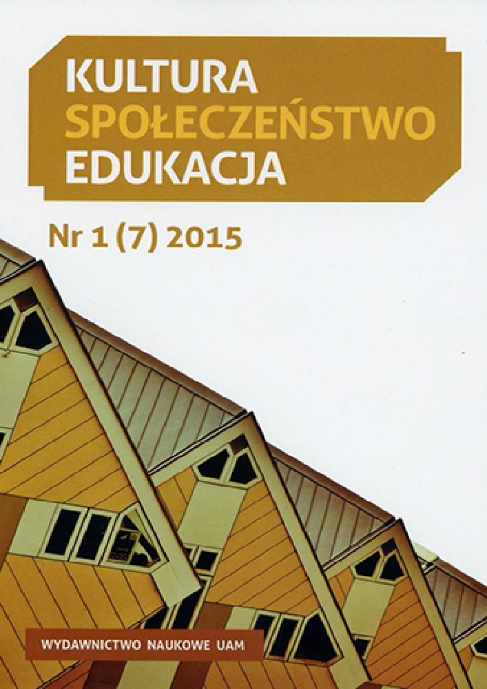 Okładka czasopisma Kultura-Społeczeństwo-Edukacja, tom 7, nr 1, rok 2015