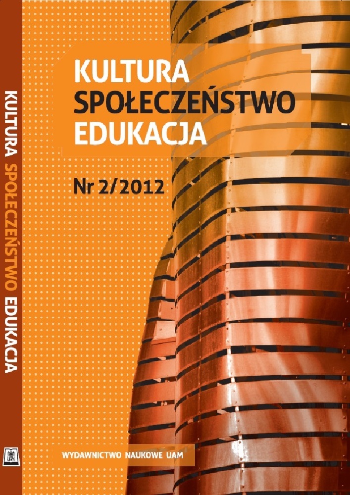 Okładka czasopisma Kultura-Społeczeństwo-Edukacja, tom 2, rok 2012
