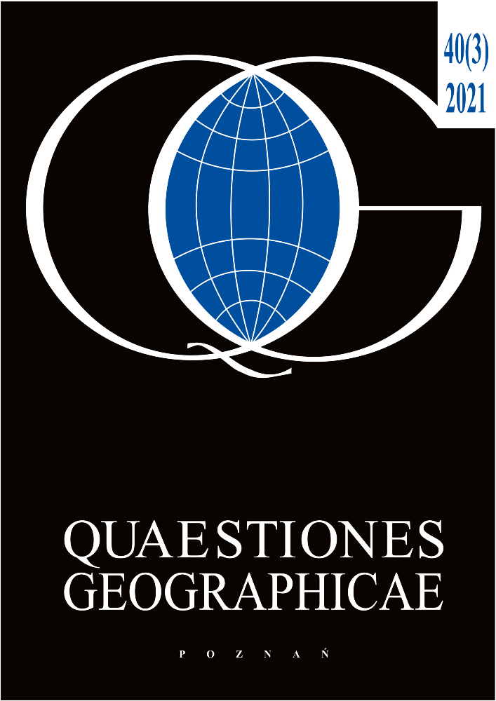 Journal cover Quaestiones Geographicae, volume 40, no. 3, year 2021
