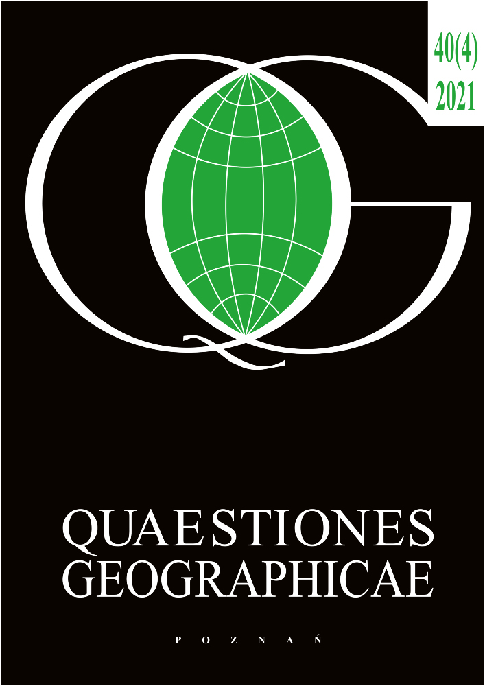 Journal cover Quaestiones Geographicae, volume 40, no. 4, year 2021