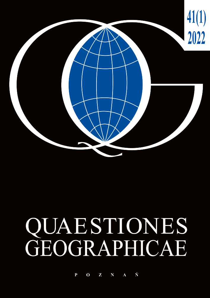 Journal cover Quaestiones Geographicae, volume 41, no. 1, year 2022