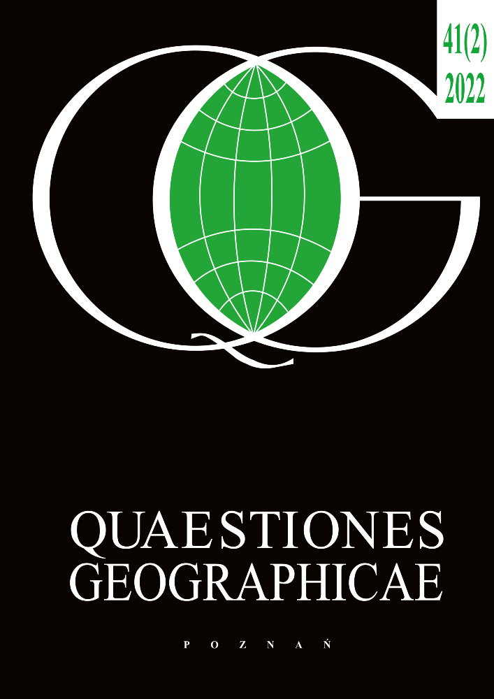 Journal cover Quaestiones Geographicae, volume 41, no. 2, year 2022