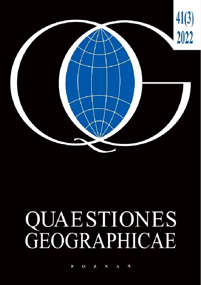 Journal cover Quaestiones Geographicae, volume 41, no. 3, year 2022