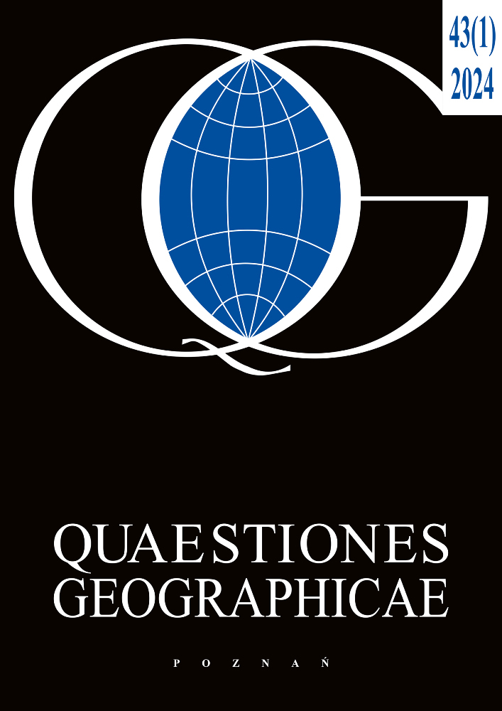Journal cover Quaestiones Geographicae, volume 43, no. 1, year 2024