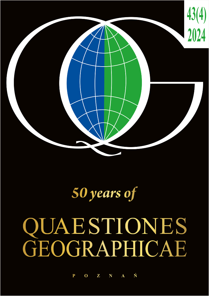 Journal cover Quaestiones Geographicae, volume 43, no. 4, year 2024