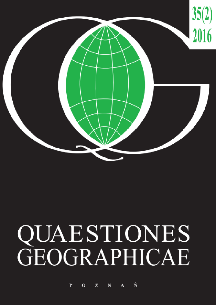 Journal cover Quaestiones Geographicae, volume 35, no. 2, year 2016
