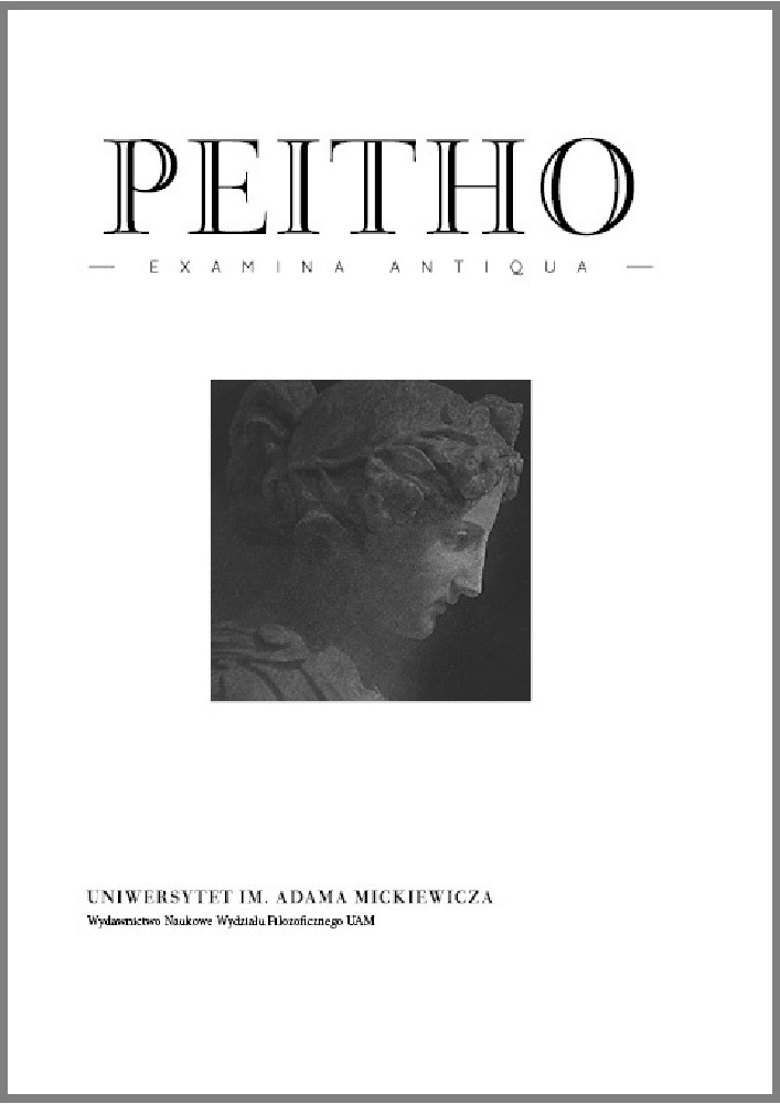 Journal cover Peitho. Examina Antiqua, volume 8, no. 1, year 2017