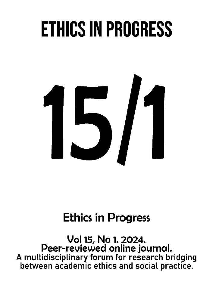 Journal cover ETHICS IN PROGRESS, volume 15, no. 1, year 2024