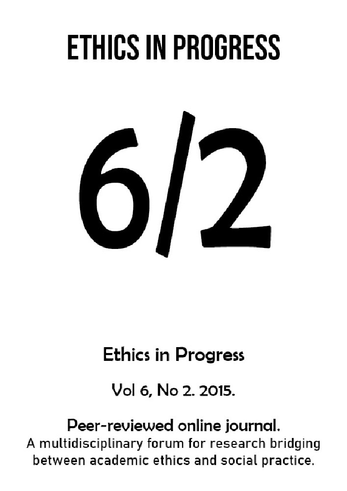 Journal cover ETHICS IN PROGRESS, volume 6, no. 2, year 2015