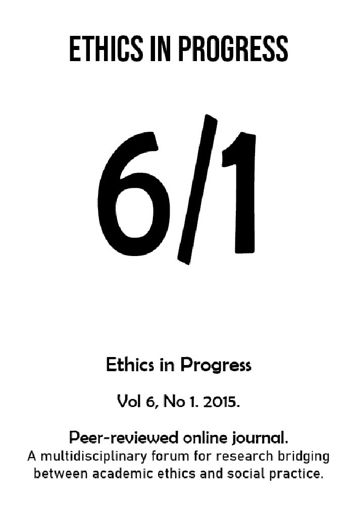 Journal cover ETHICS IN PROGRESS, volume 6, no. 1, year 2015