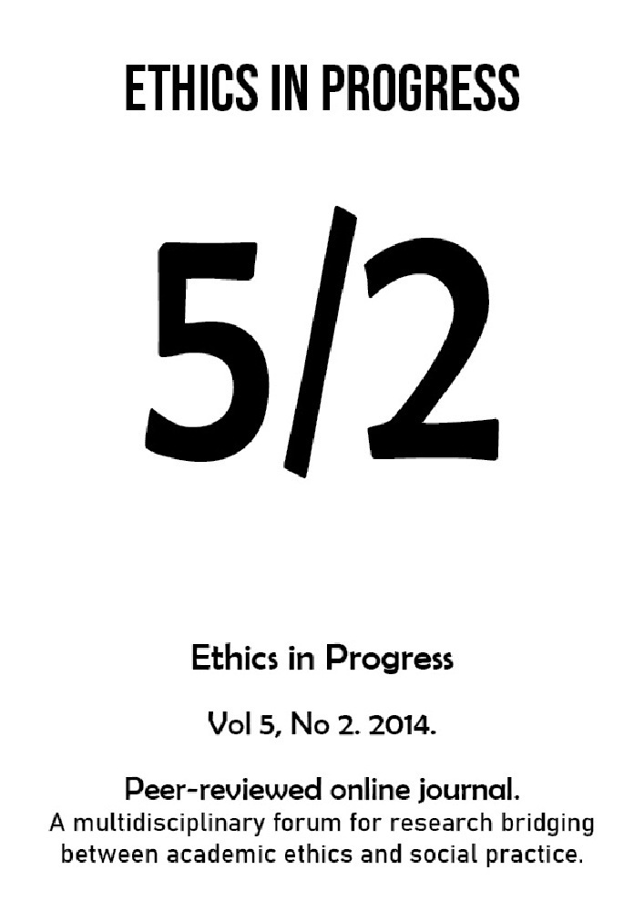Journal cover ETHICS IN PROGRESS, volume 5, no. 2, year 2014