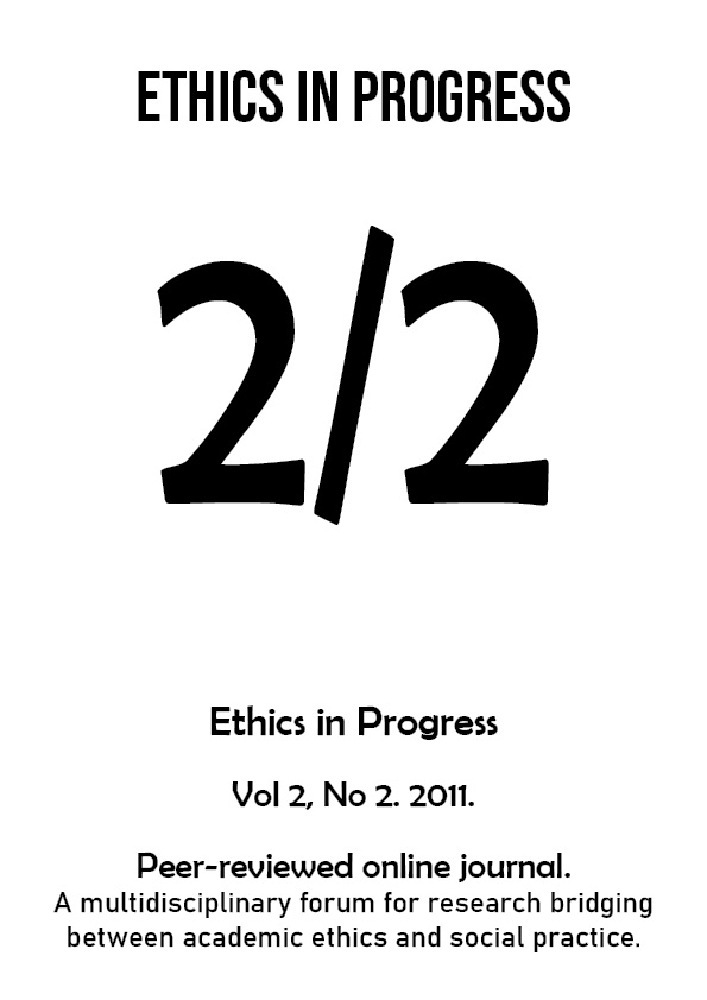Journal cover ETHICS IN PROGRESS, volume 2, no. 2, year 2011