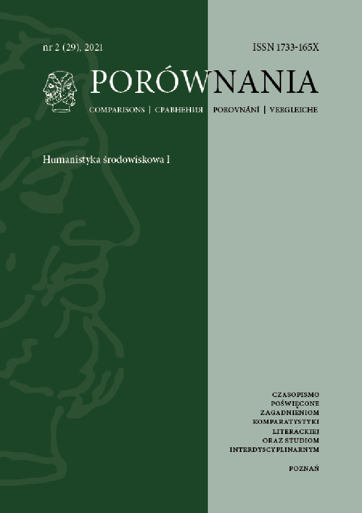 Journal cover Porównania, volume 29, no. 2, year 2021, title Environmental Humanities I