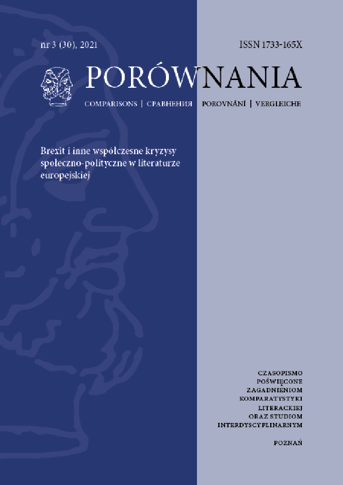 Journal cover Porównania, volume 30, no. 3, year 2021, title Literature on Brexit and other socio-political crises of contemporary Europe