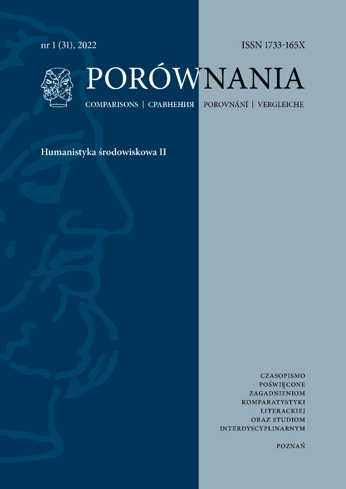 Journal cover Porównania, volume 31, no. 1, year 2022, title Environmental Humanities II