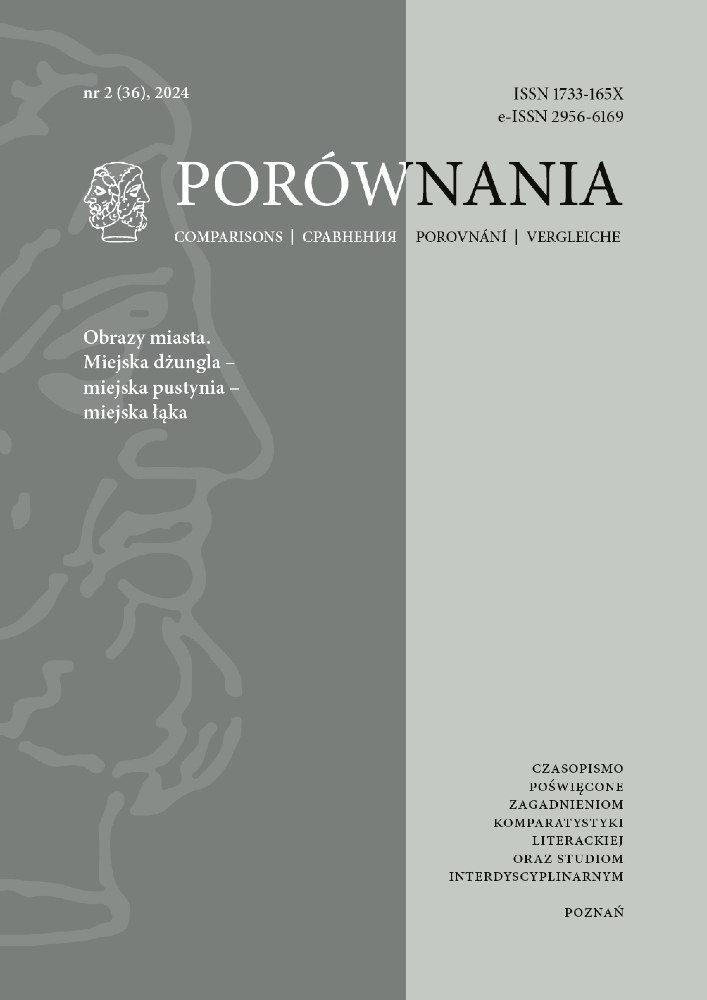 Journal cover Porównania, volume 36, no. 2, year 2024, title Images of the City: Urban Jungle—Urban Desert—Urban Meadow