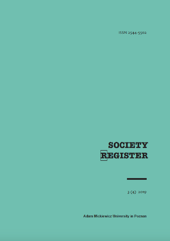 Journal cover Society Register, volume 3, no. 4, year 2019