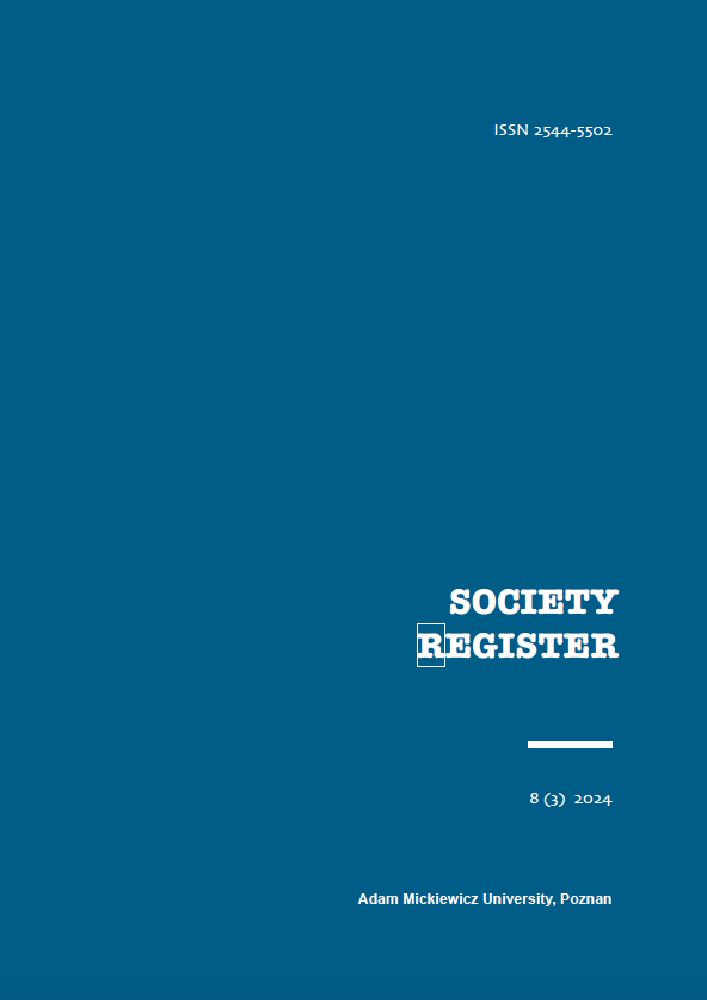 Journal cover Society Register, volume 8, no. 3, year 2024