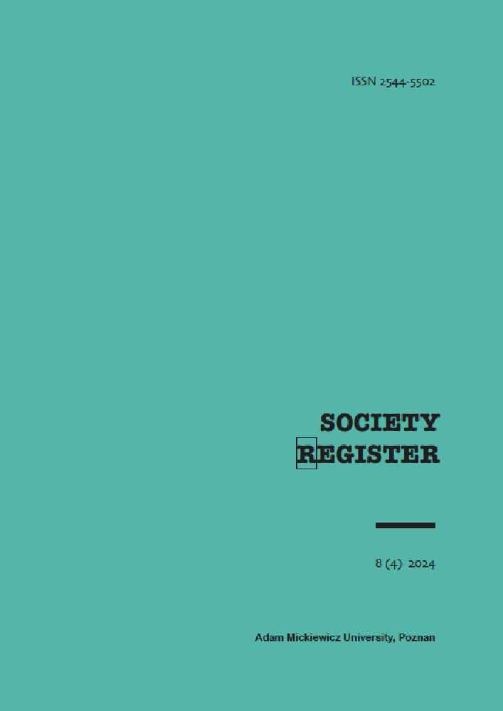Journal cover Society Register, volume 8, no. 4, year 2024