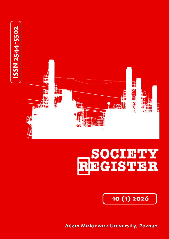 Journal cover Society Register, volume 10, no. 1, year 2026