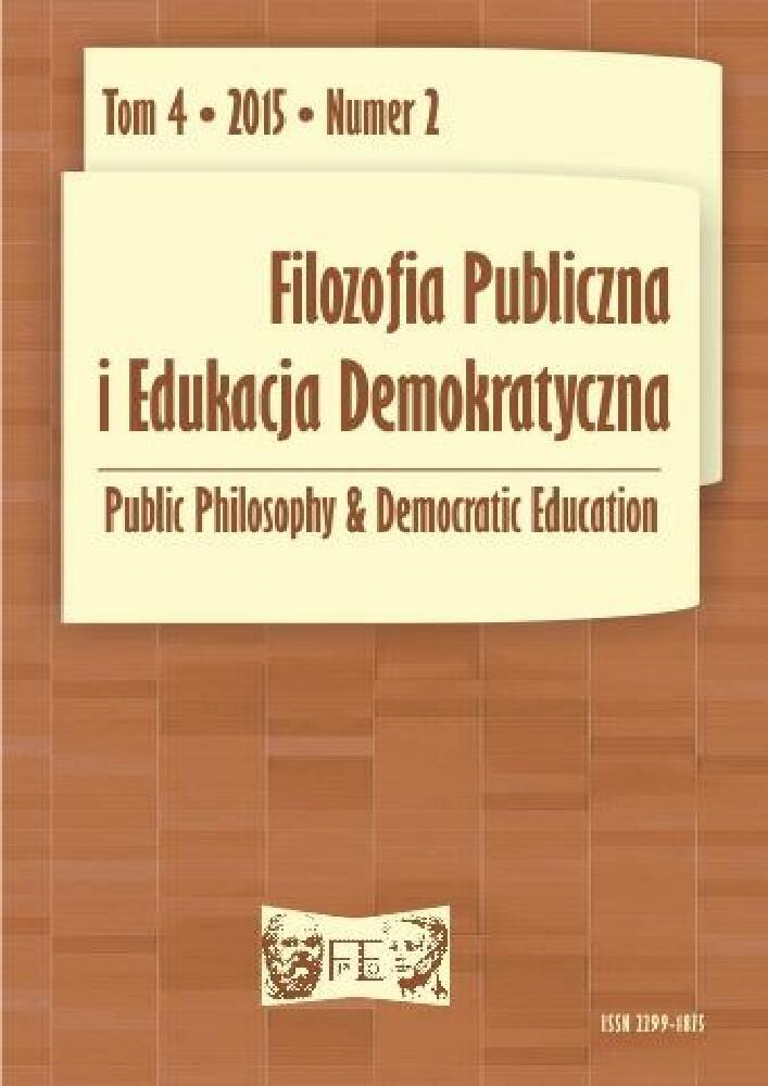Okładka czasopisma Filozofia Publiczna i Edukacja Demokratyczna, tom 4, nr 2, rok 2015