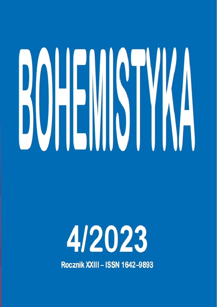 Okładka czasopisma Bohemistyka, tom 23, nr 4, rok 2023