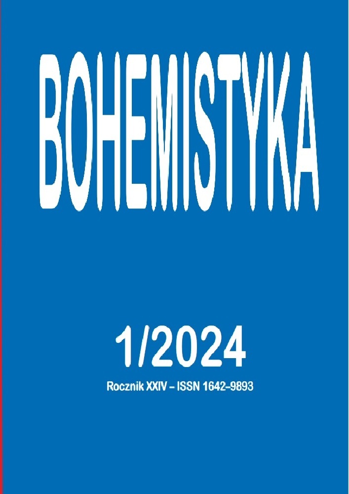 Okładka czasopisma Bohemistyka, tom 24, nr 1, rok 2024