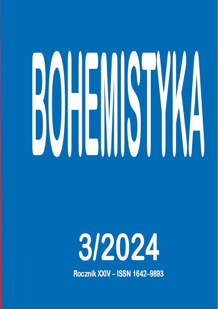 Okładka czasopisma Bohemistyka, tom 24, nr 3, rok 2024