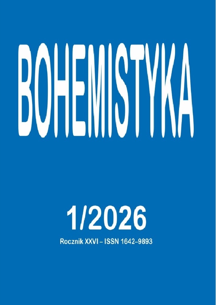 Okładka czasopisma Bohemistyka, tom 26, nr 1, rok 2026