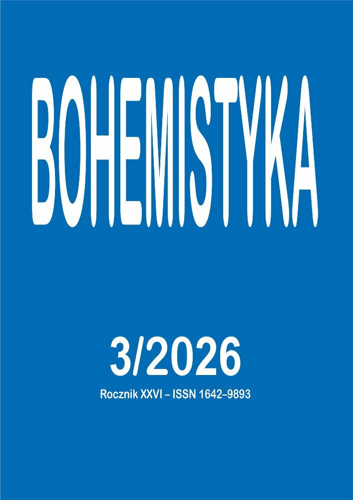 Okładka czasopisma Bohemistyka, tom 26, nr 3, rok 2026, tytuł Bohemistyka