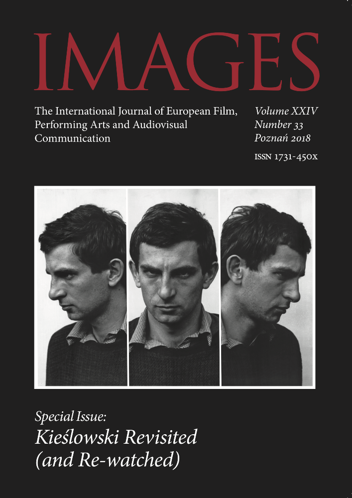 Okładka czasopisma Images. The International Journal of European Film, Performing Arts and Audiovisual Communication, tom 24, nr 33, rok 2018