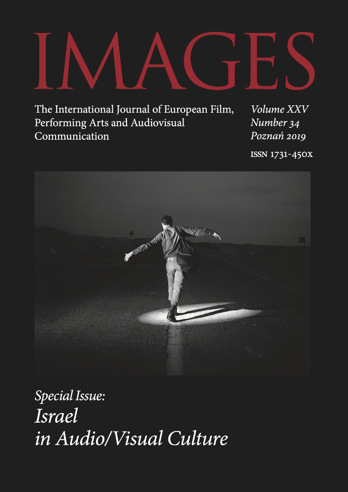 Okładka czasopisma Images. The International Journal of European Film, Performing Arts and Audiovisual Communication, tom 25, nr 34, rok 2019, tytuł Israel in Audio/Visual Culture