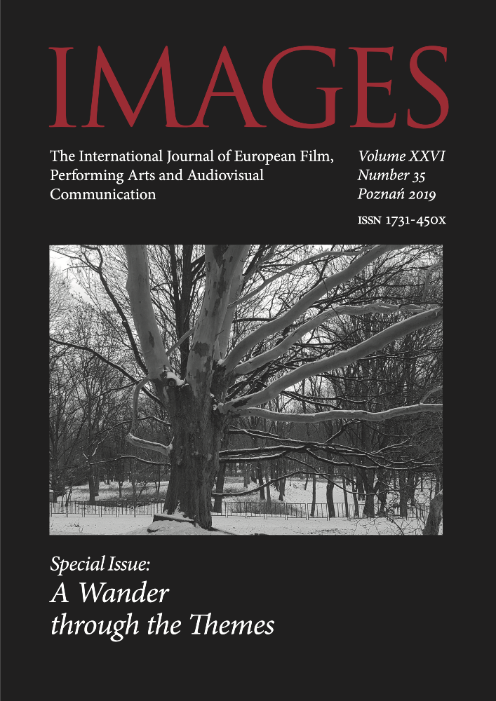 Okładka czasopisma Images. The International Journal of European Film, Performing Arts and Audiovisual Communication, tom 26, nr 35, rok 2019, tytuł A Wander through the Themes
