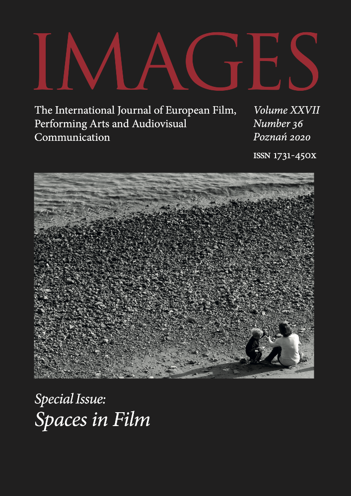 Okładka czasopisma Images. The International Journal of European Film, Performing Arts and Audiovisual Communication, tom 27, nr 36, rok 2020, tytuł Spaces in Film