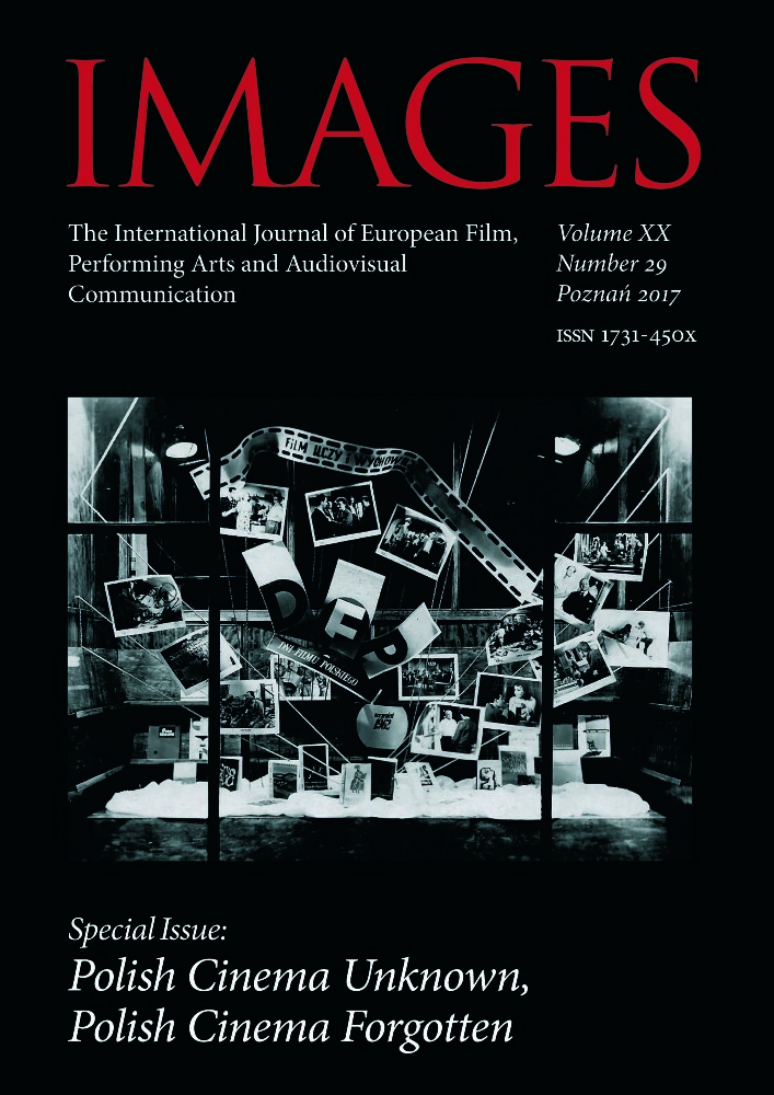 Okładka czasopisma Images. The International Journal of European Film, Performing Arts and Audiovisual Communication, tom 20, nr 29, rok 2017, tytuł Polish Cinema Unknown, Polish Cinema Forgotten