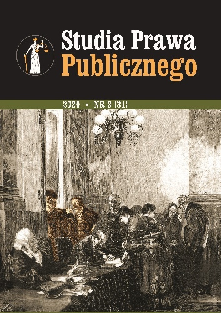 Okładka czasopisma Studia Prawa Publicznego, nr 3 (31), rok 2020