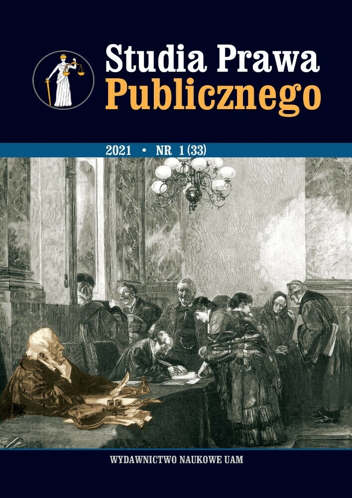 Okładka czasopisma Studia Prawa Publicznego, nr 1(33), rok 2021