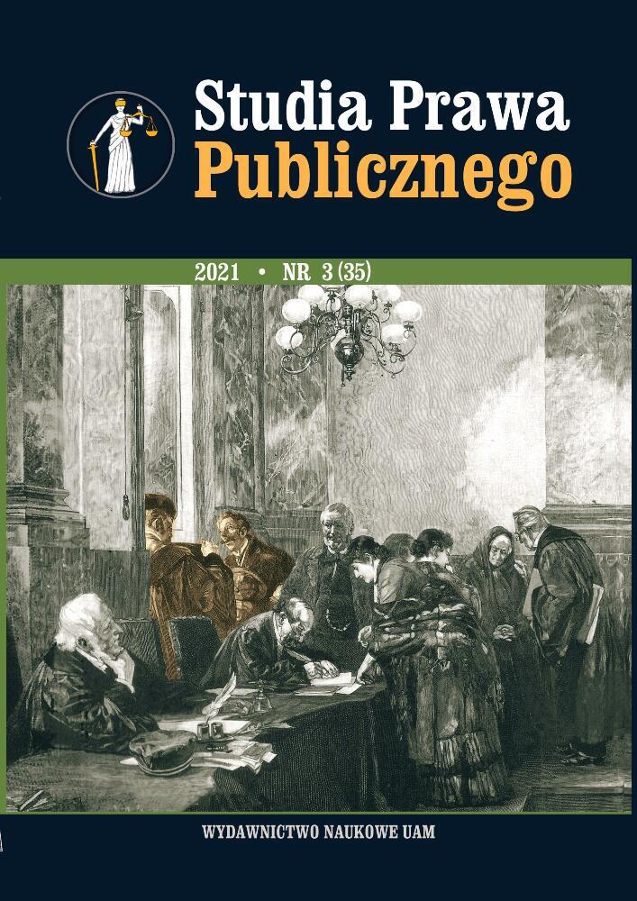 Okładka czasopisma Studia Prawa Publicznego, nr 3(35), rok 2021