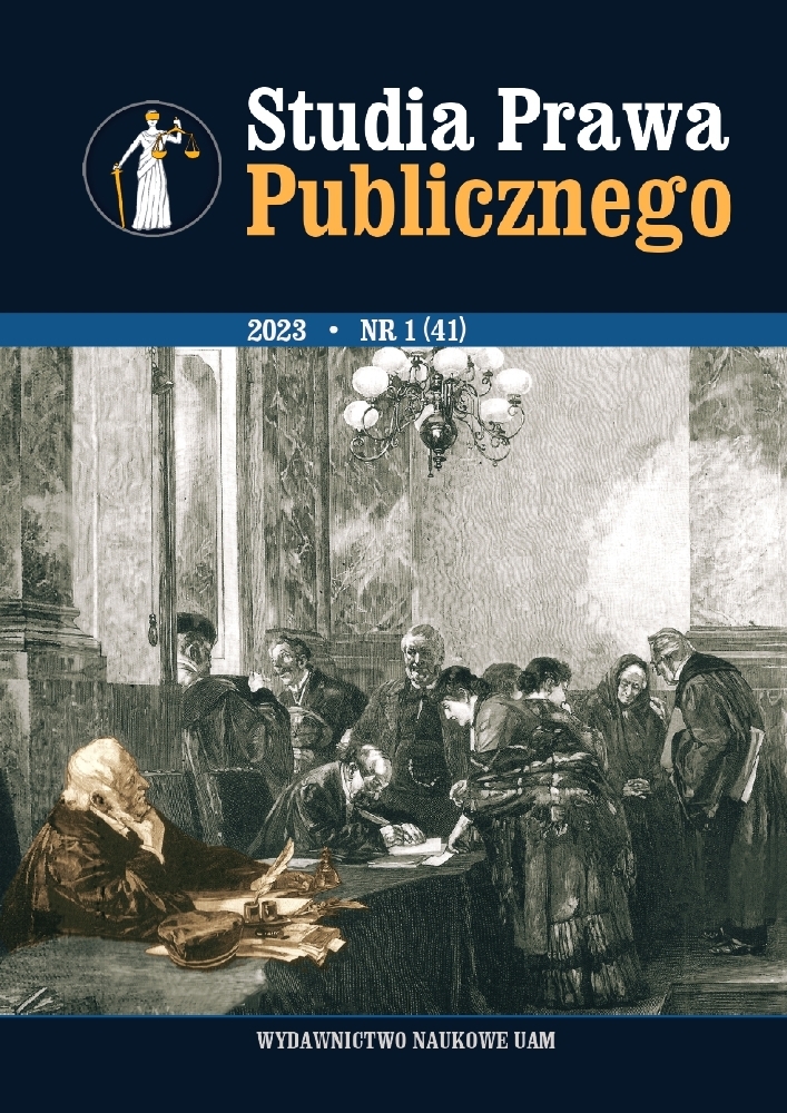 Okładka czasopisma Studia Prawa Publicznego, nr 1 (41), rok 2023