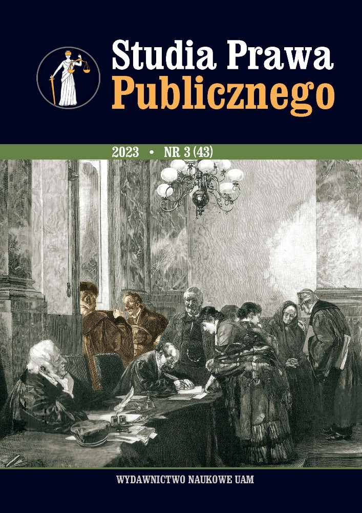 Okładka czasopisma Studia Prawa Publicznego, nr (3) 43, rok 2023