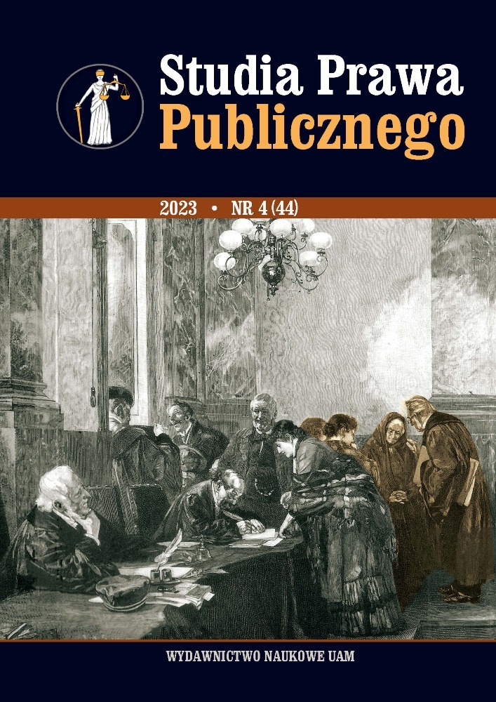 Okładka czasopisma Studia Prawa Publicznego, nr 4 (44), rok 2023