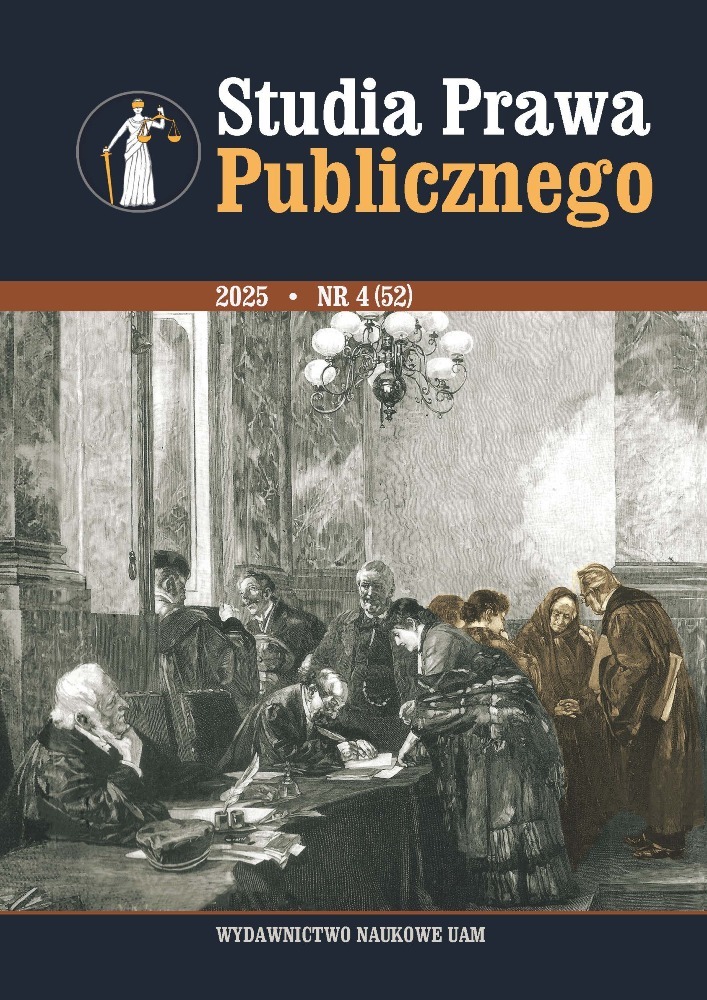 Okładka czasopisma Studia Prawa Publicznego, nr 4 (52), rok 2025