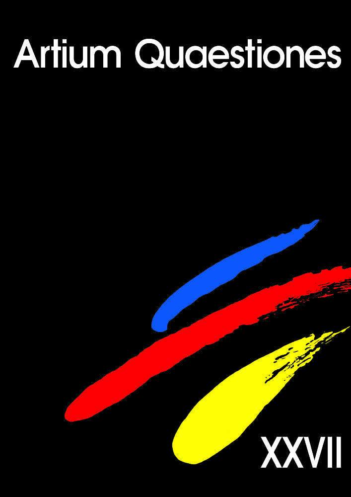 Okładka czasopisma Artium Quaestiones, nr 27, rok 2016