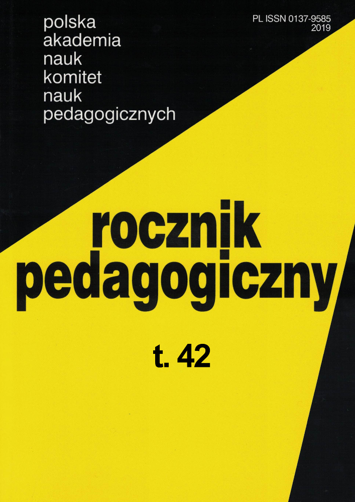 Okładka czasopisma Rocznik Pedagogiczny, tom 42, rok 2019