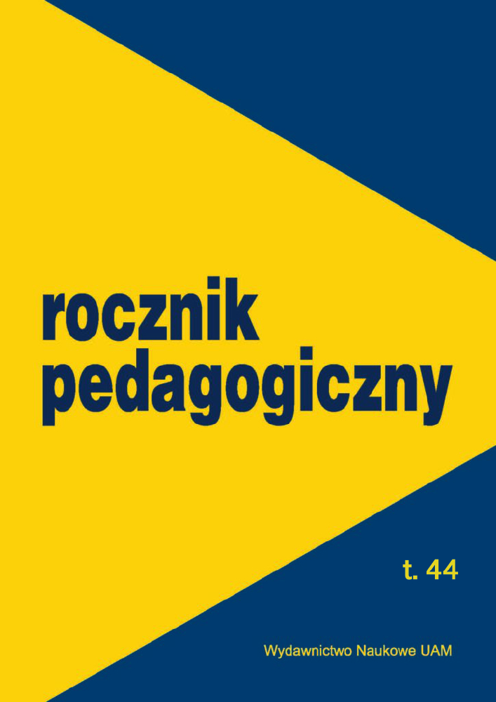 Okładka czasopisma Rocznik Pedagogiczny, tom 44, rok 2021