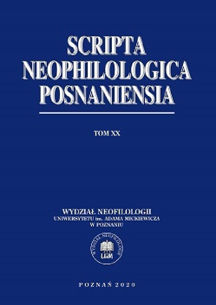 Okładka czasopisma Scripta Neophilologica Posnaniensia