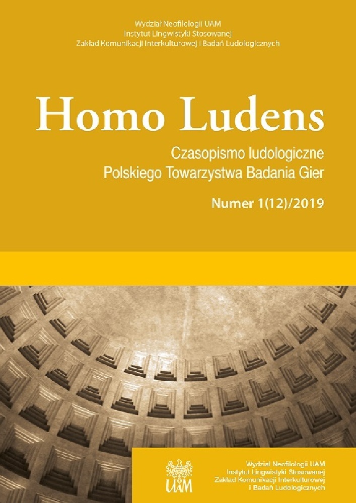 Okładka czasopisma Homo Ludens
