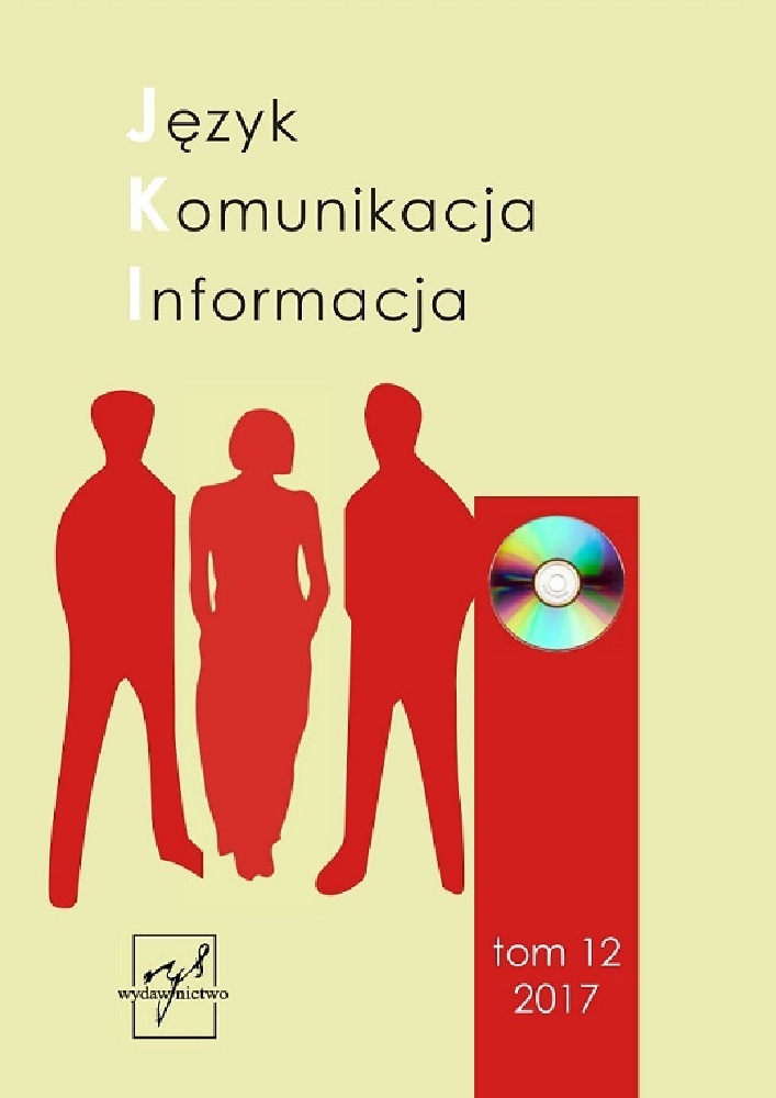 Okładka czasopisma Język. Komunikacja. Informacja