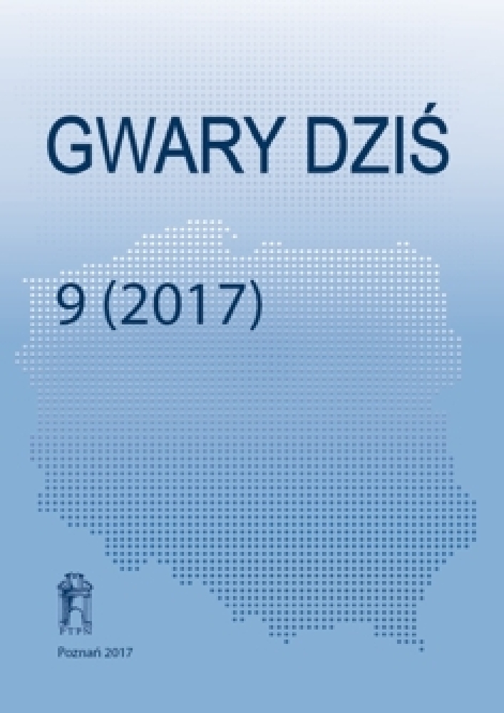 Okładka czasopisma Gwary Dziś, tom 9, rok 2017