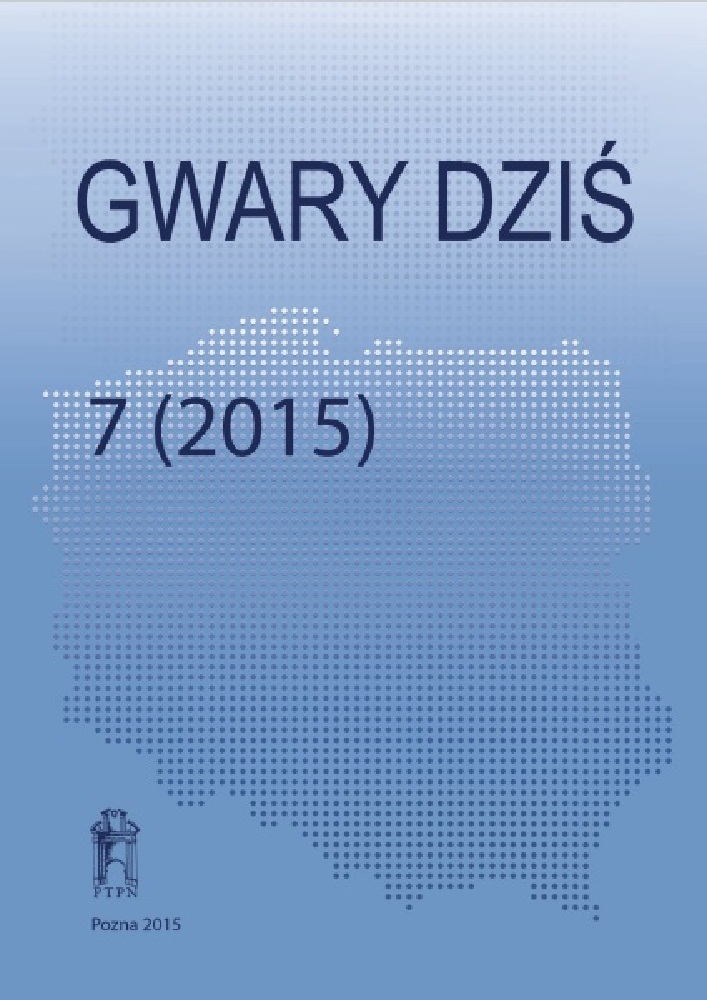 Okładka czasopisma Gwary Dziś, tom 7, rok 2015